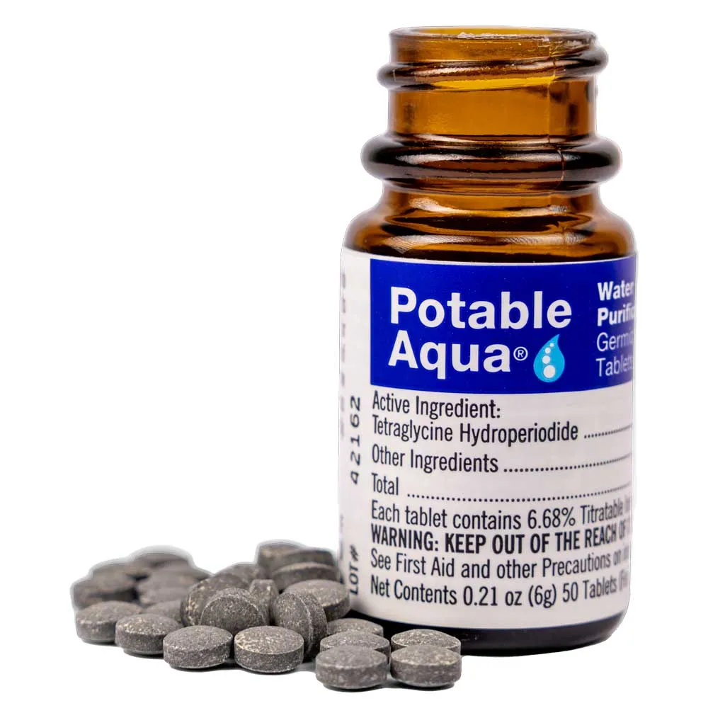 Potable Aqua - Emergency Drinking Water Treatment (50 germicidal tablets)