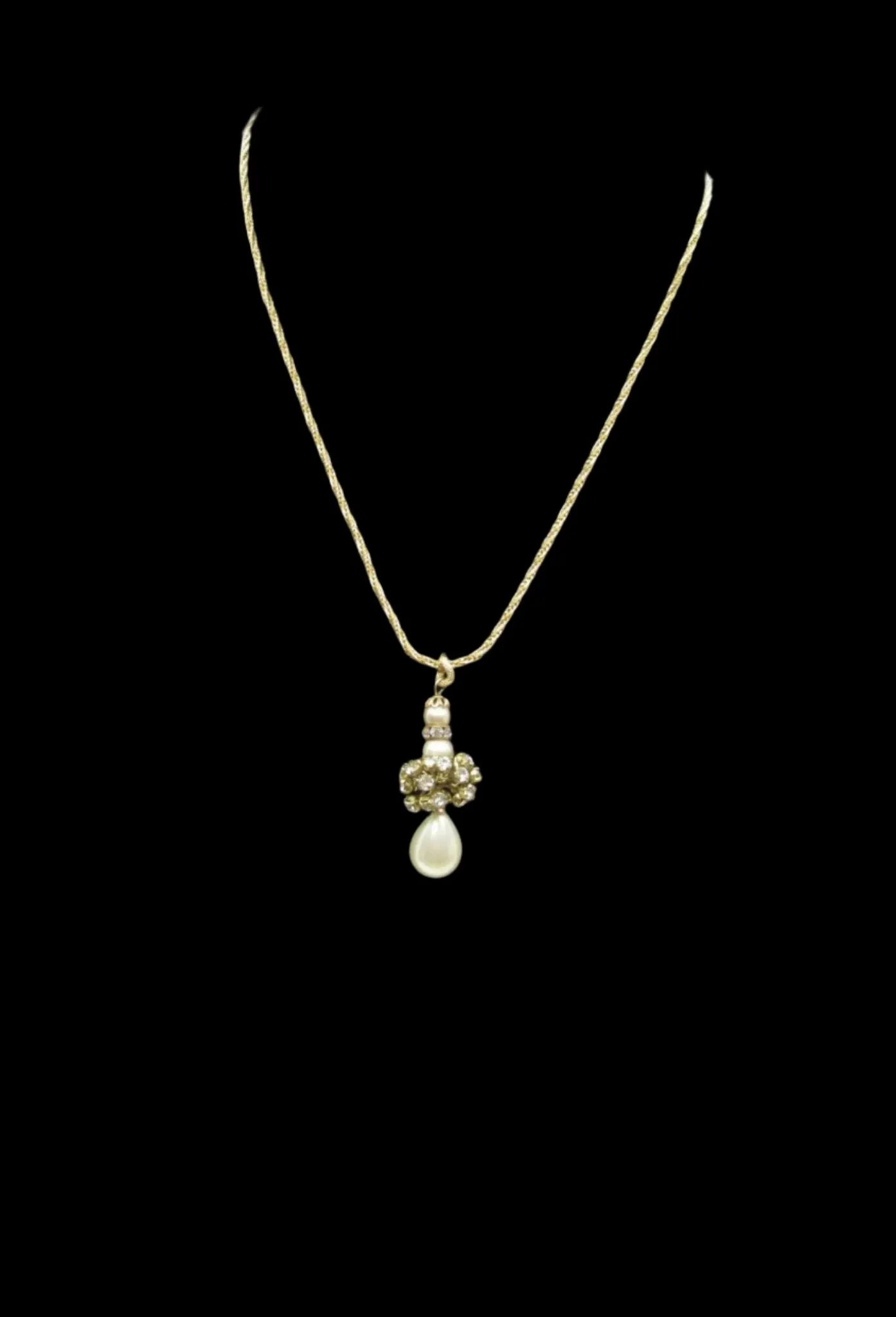 Rare and Most Beautiful Hattie Carnegie Vintage Pearl Drop Pendant