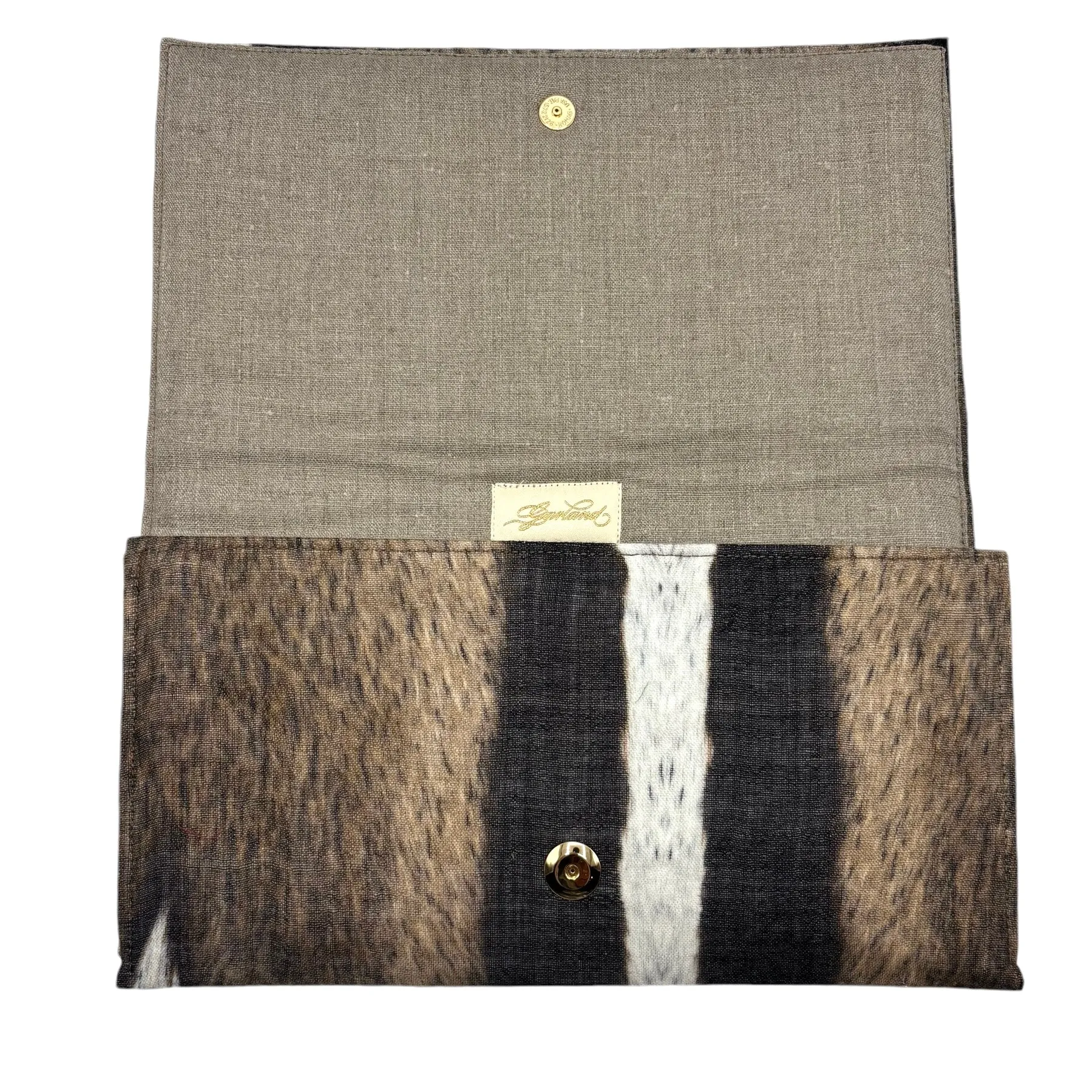 Roberto Cavalli Hide Print Scarf Clutch