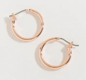 Rose Gold Hoop Click Earrings