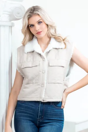 Sherpa Taupe Vest