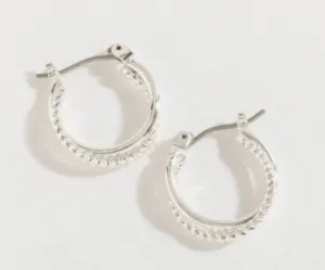 Silver Double Hoop Earrings