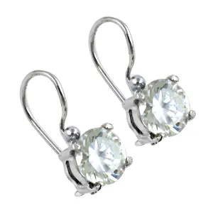 Stunning 925 Silver Earrings with Charming Cubic Zirconia Gemstones