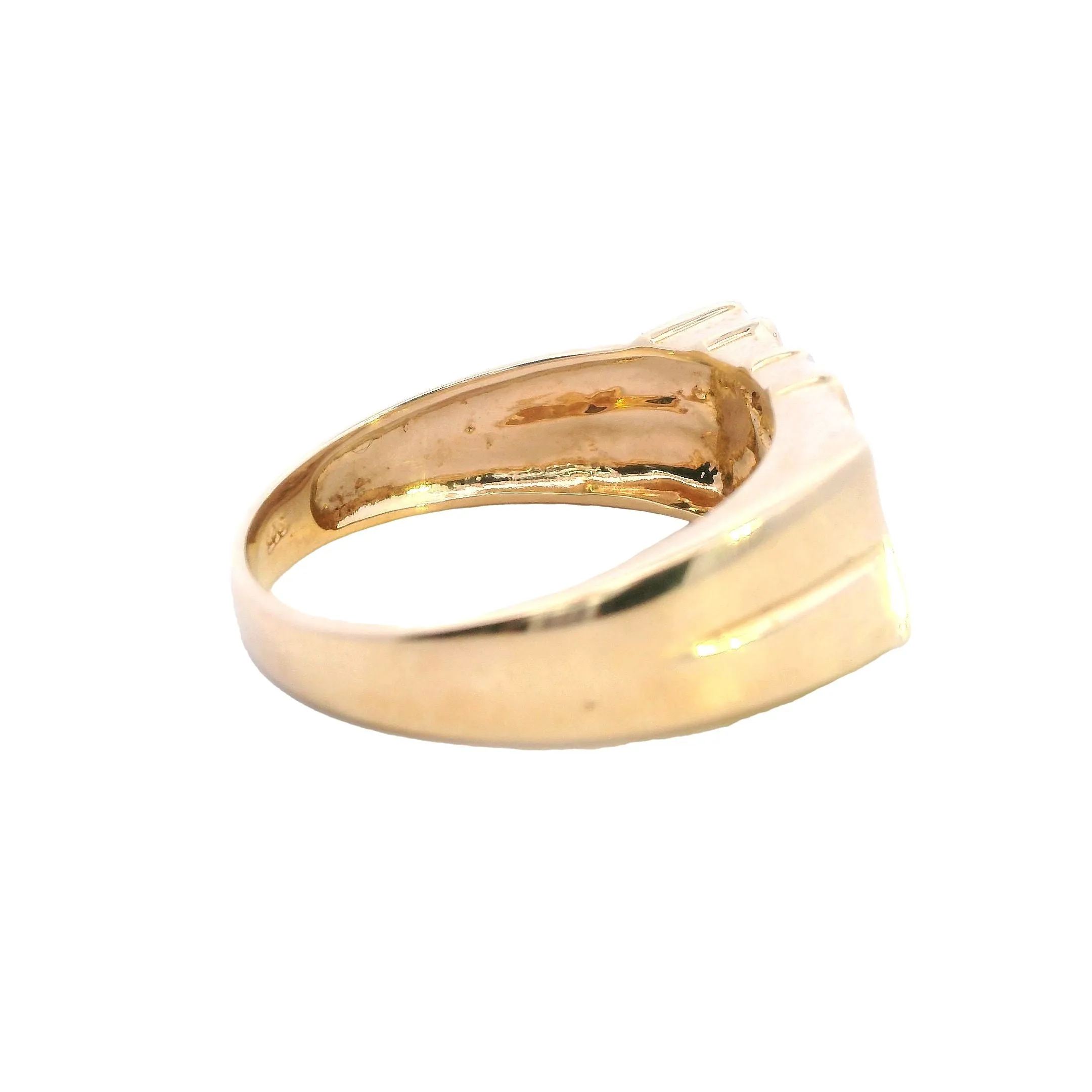 Stunning 9ct Yellow Gold 10 Stone Diamond Ring