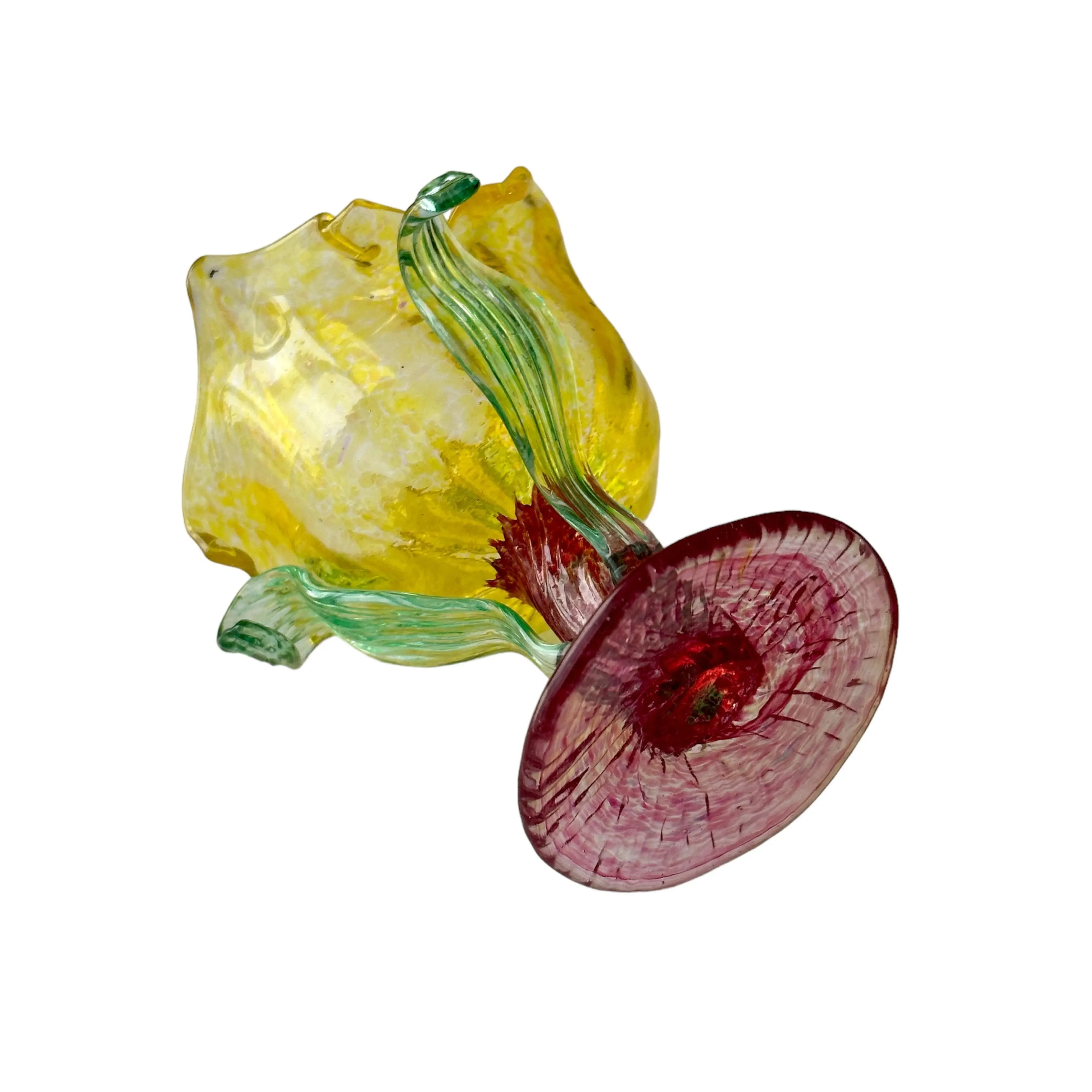 Stunning Blown Glass Art Vintage Flower Sculpture - Shop Now!