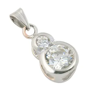 Stunning Cubic Zirconia Gemstone Silver Pendant - Elegant Jewelry