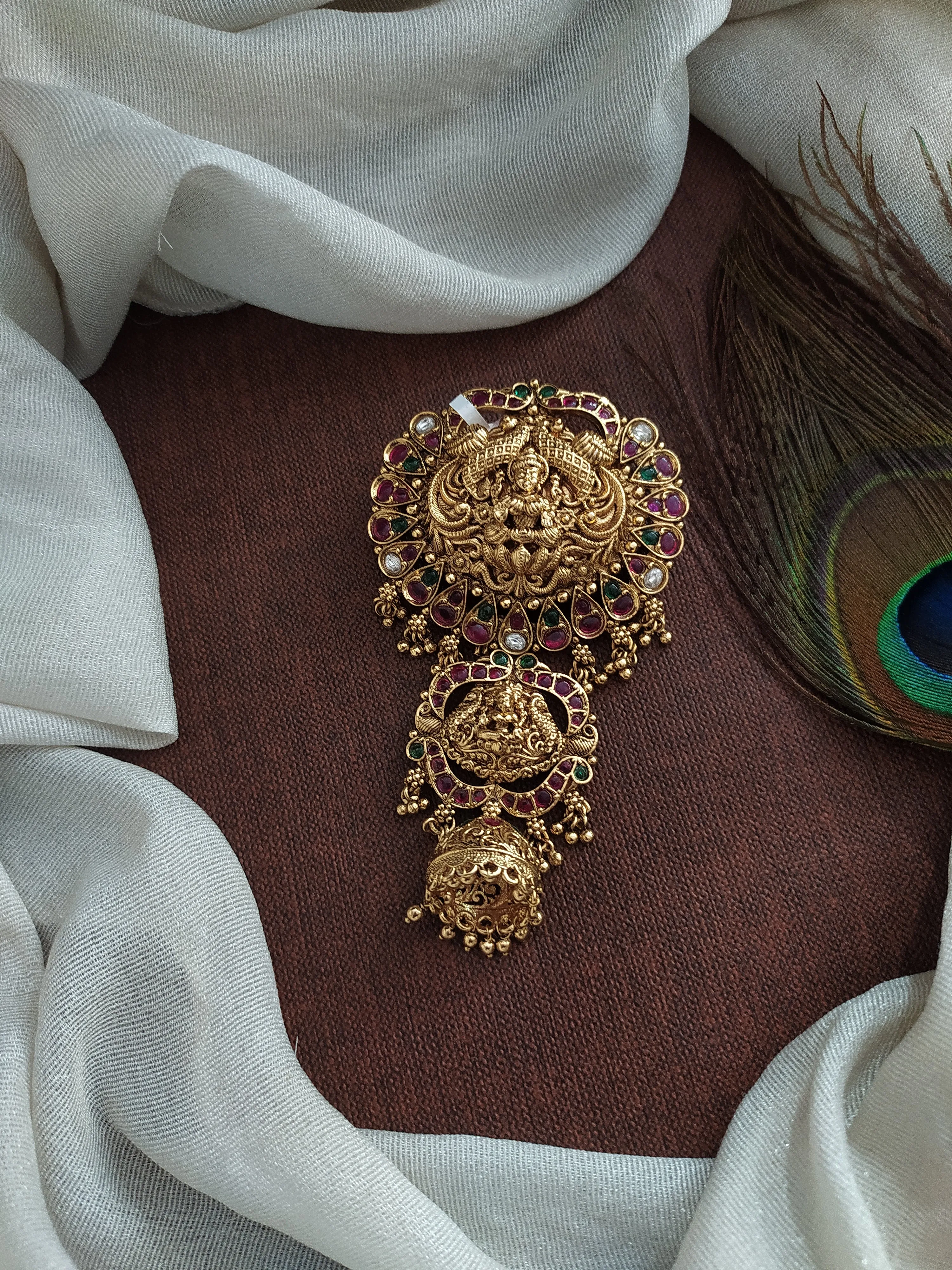 Stunning Design Kemp Stones Stones Divine Hair Brooch (Choti)