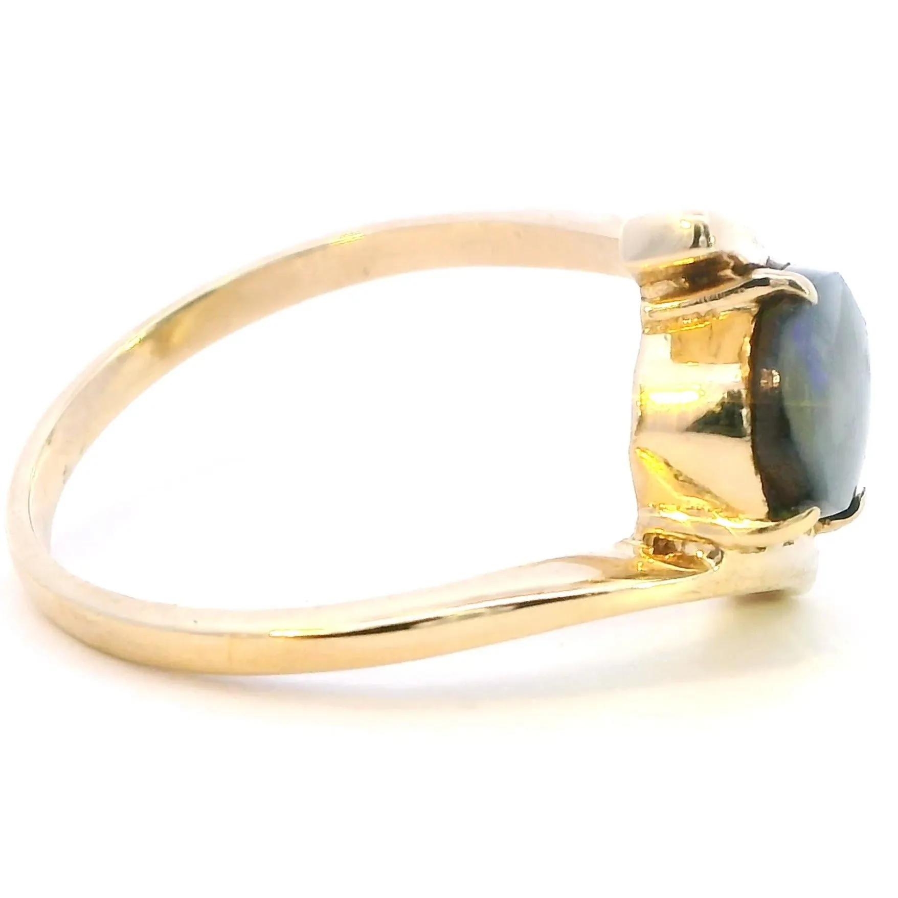 Stunning Handmade 9ct Yellow Gold Opal Ring