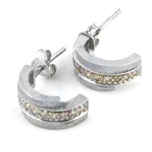 Stunning Luxury Cubic Zirconia Gemstone Silver Earrings - Shop Now