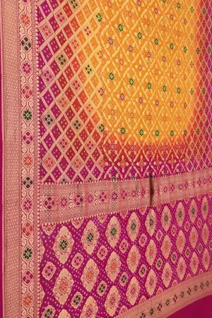 Stunning Multicolor Banarasi Bandhani Georgette Saree