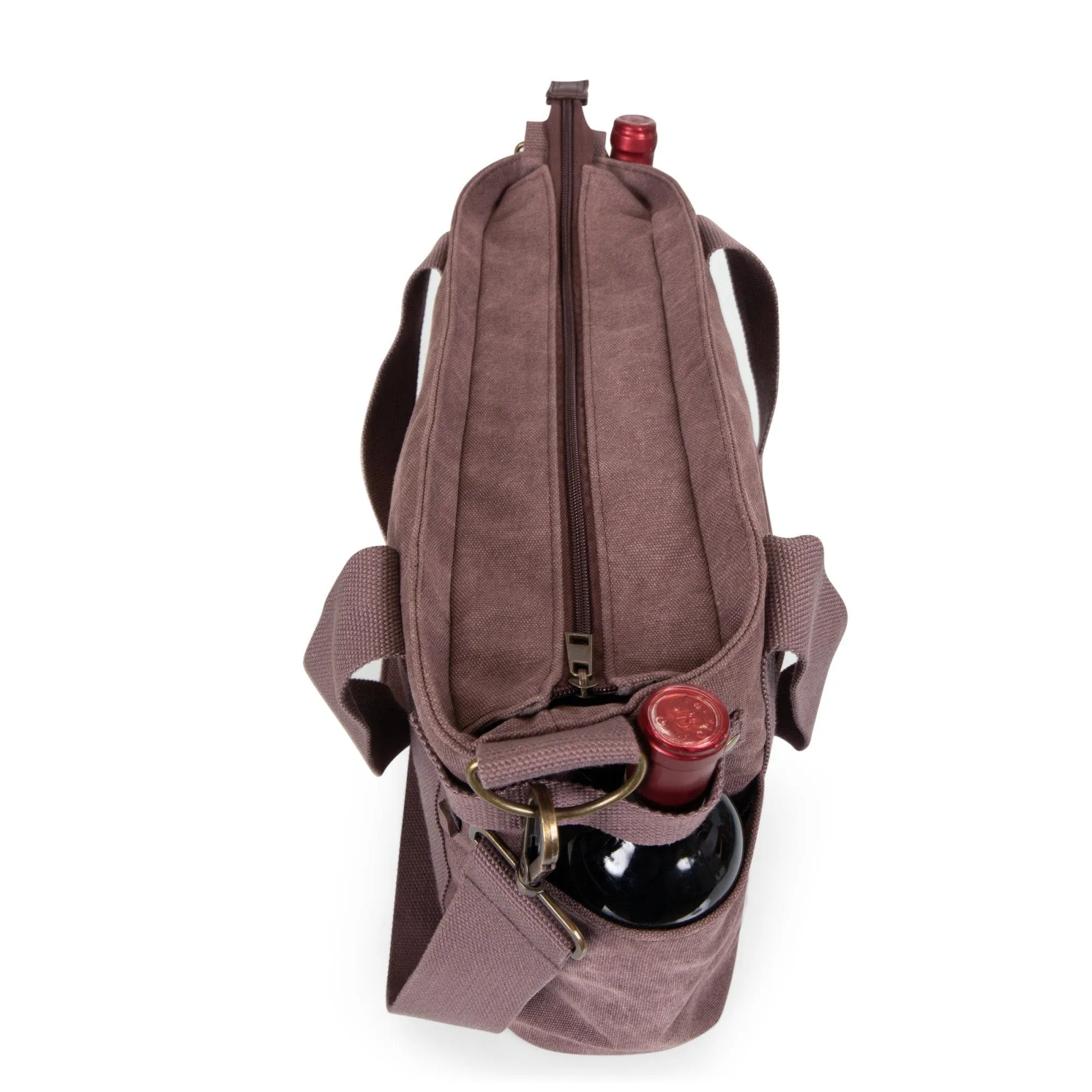 Temecula Wine and Cheese Tote - Purple Canvas