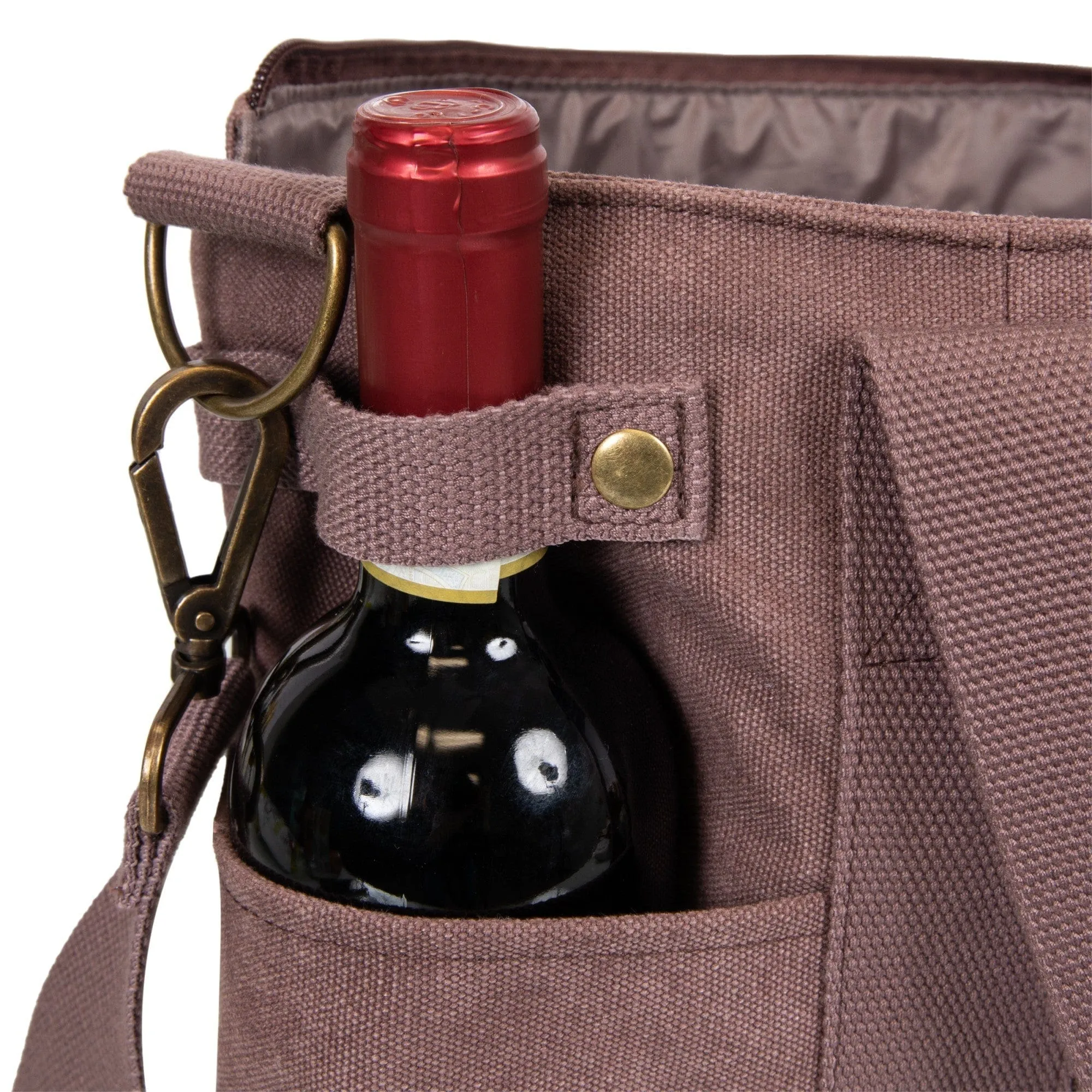 Temecula Wine and Cheese Tote - Purple Canvas