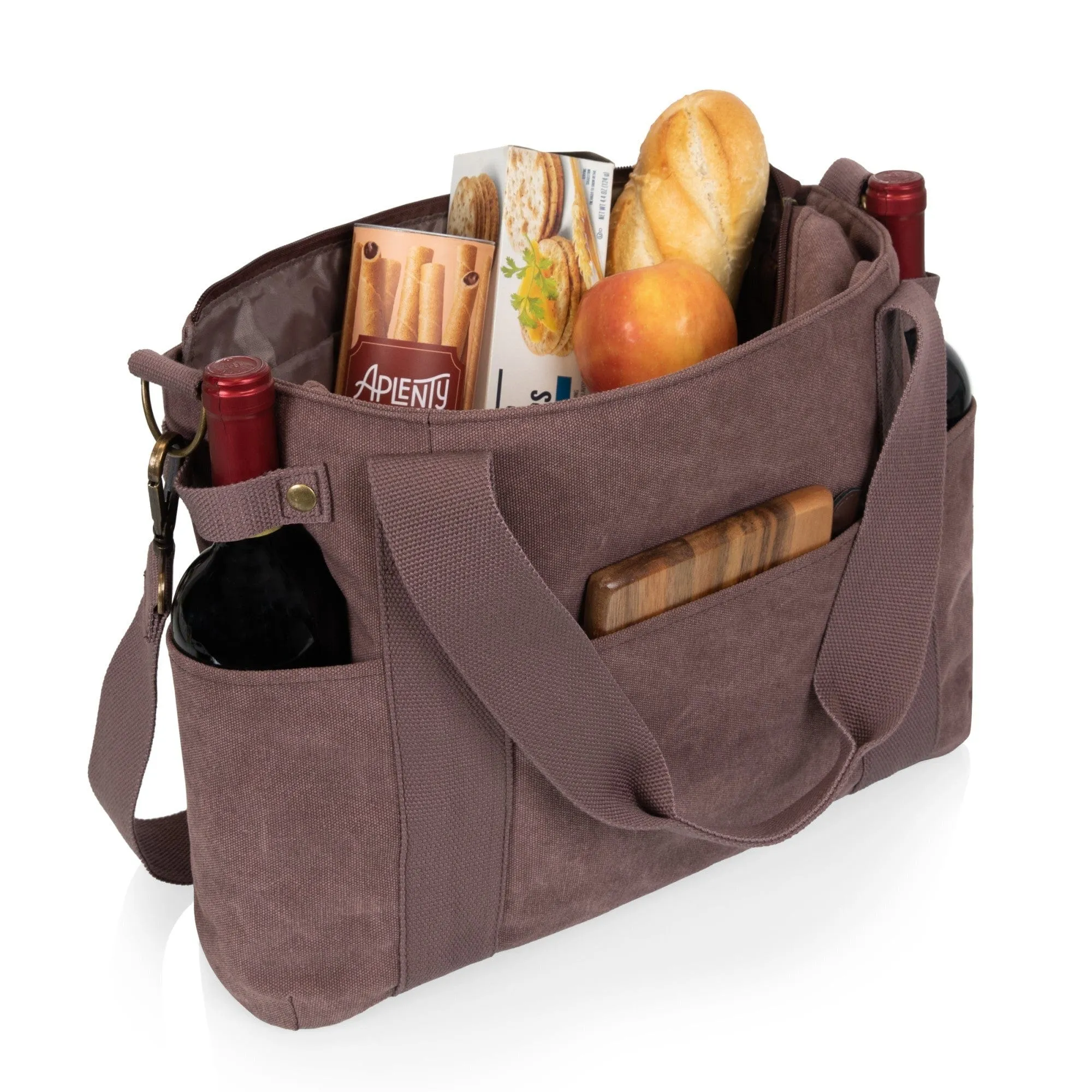 Temecula Wine and Cheese Tote - Purple Canvas