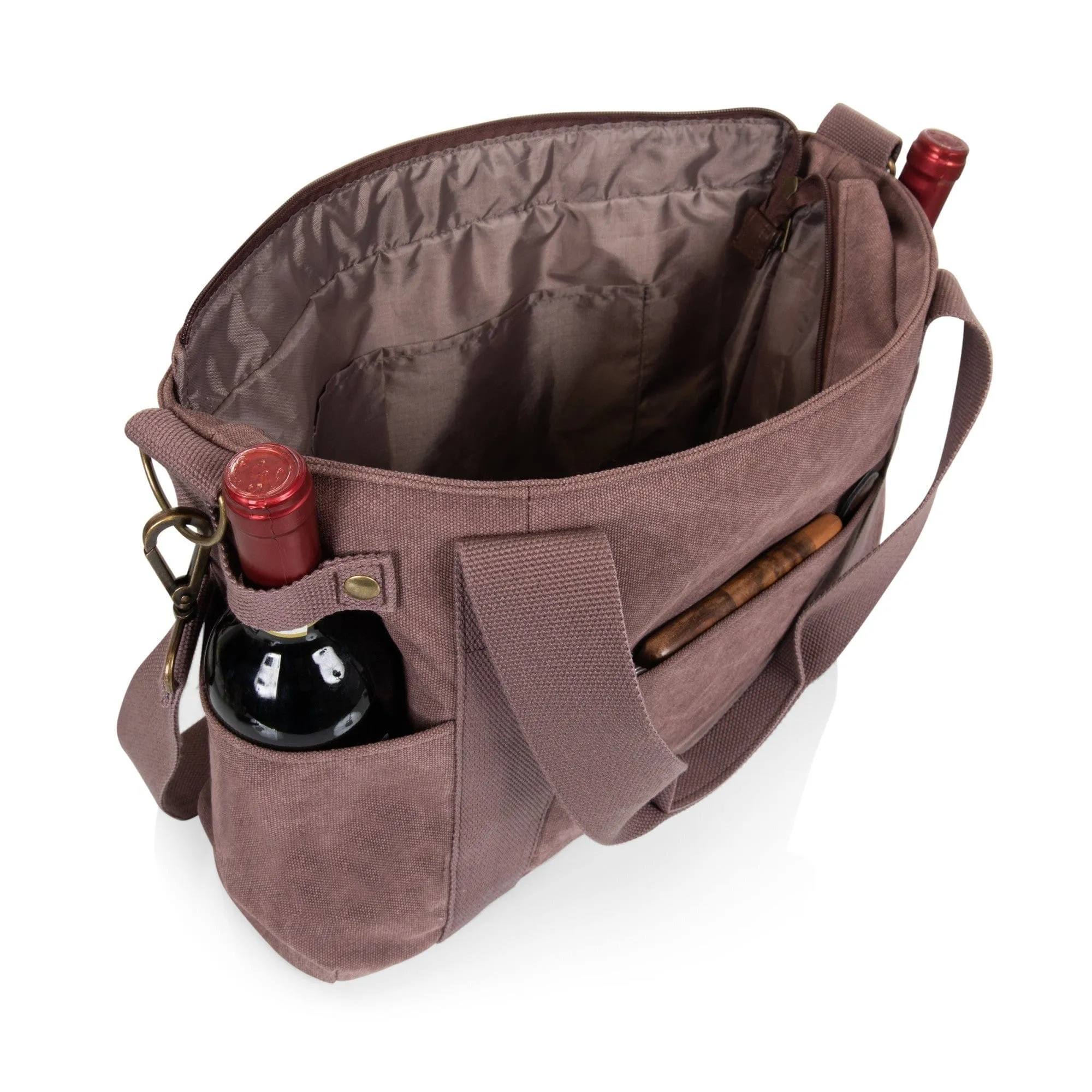 Temecula Wine and Cheese Tote - Purple Canvas