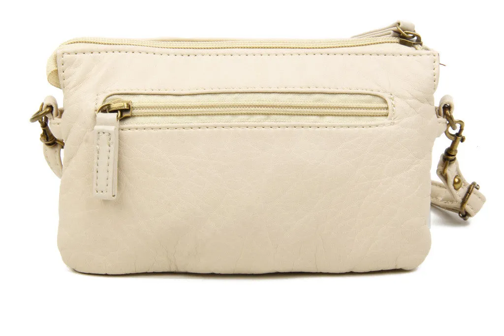 The Anita Three Way Crossbody Wristlet - Taupe