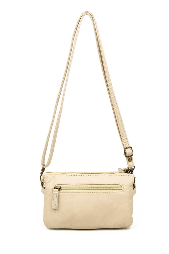 The Anita Three Way Crossbody Wristlet - Taupe