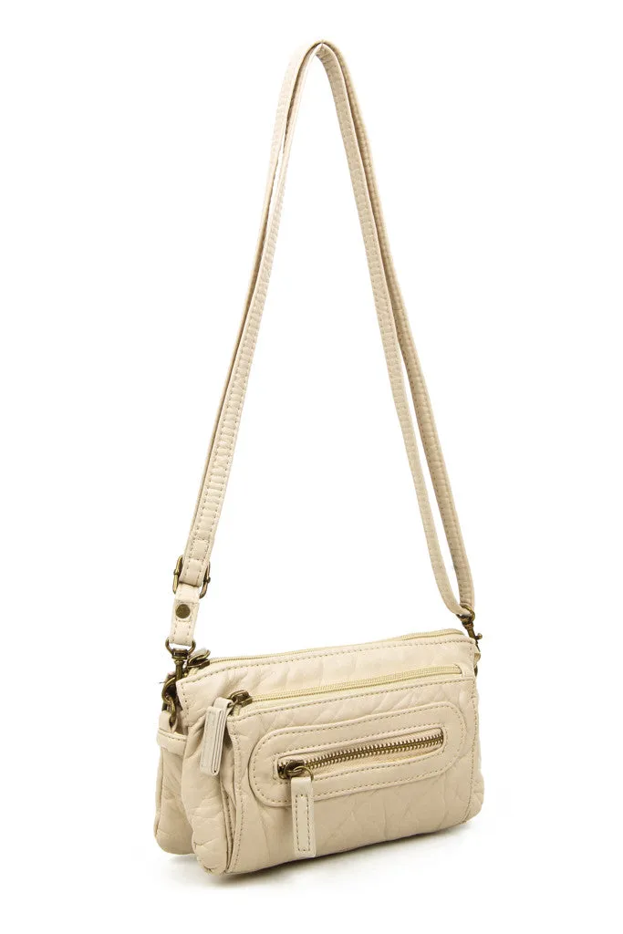 The Anita Three Way Crossbody Wristlet - Taupe