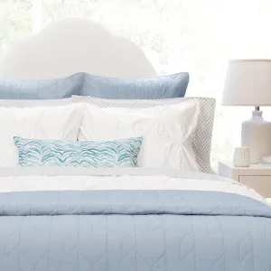 The Chevron French Blue Quilt & Sham