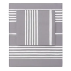 The Grey Striped Seaport Sheet Set