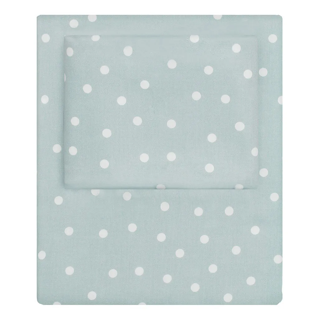 The Porcelain Green Polka Dots Sheet Set