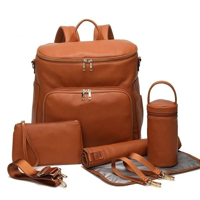 The Sawyer Diaper Bag Backpack - Vegan Leather