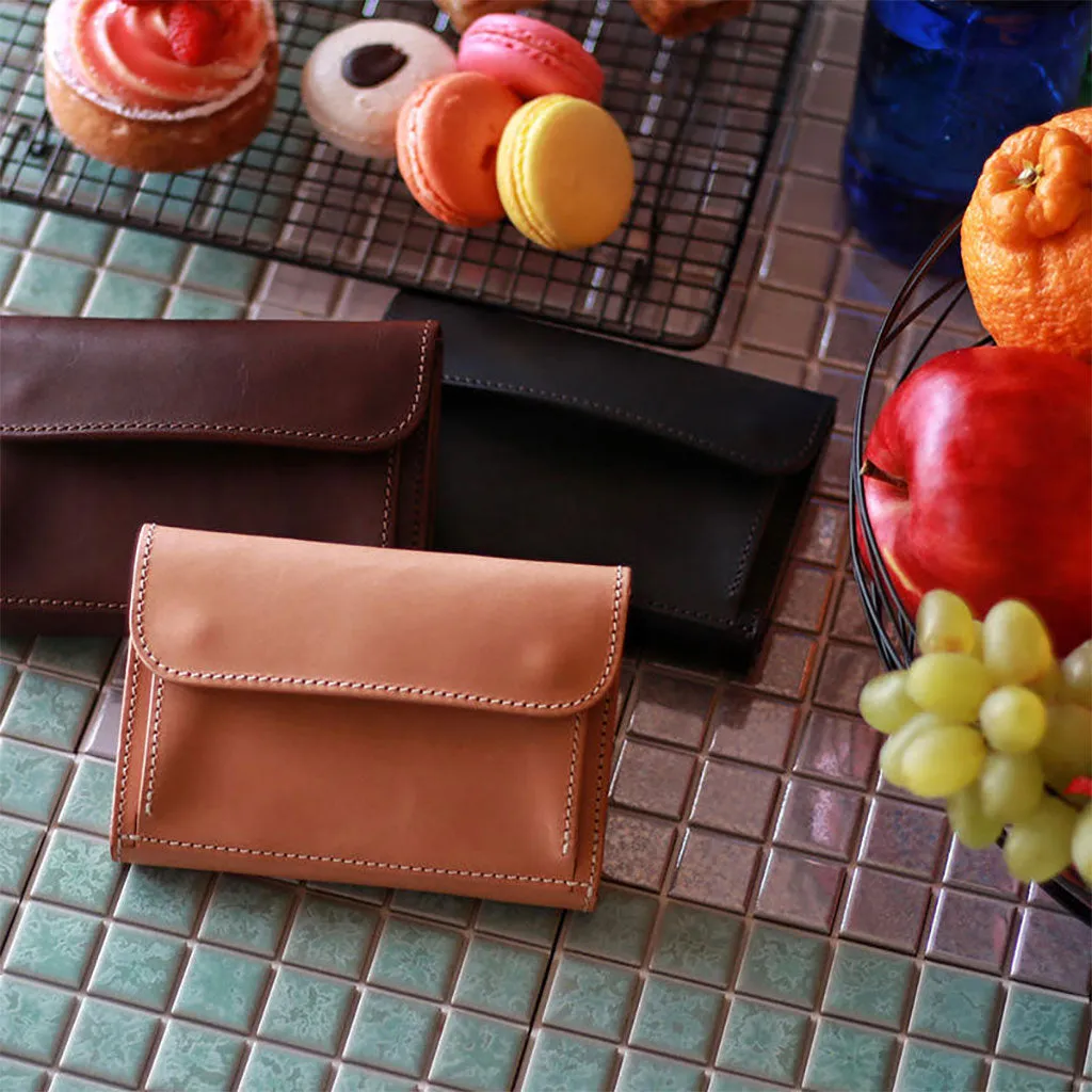 The Superior Labor Outside Pocket Leather Middle Wallet