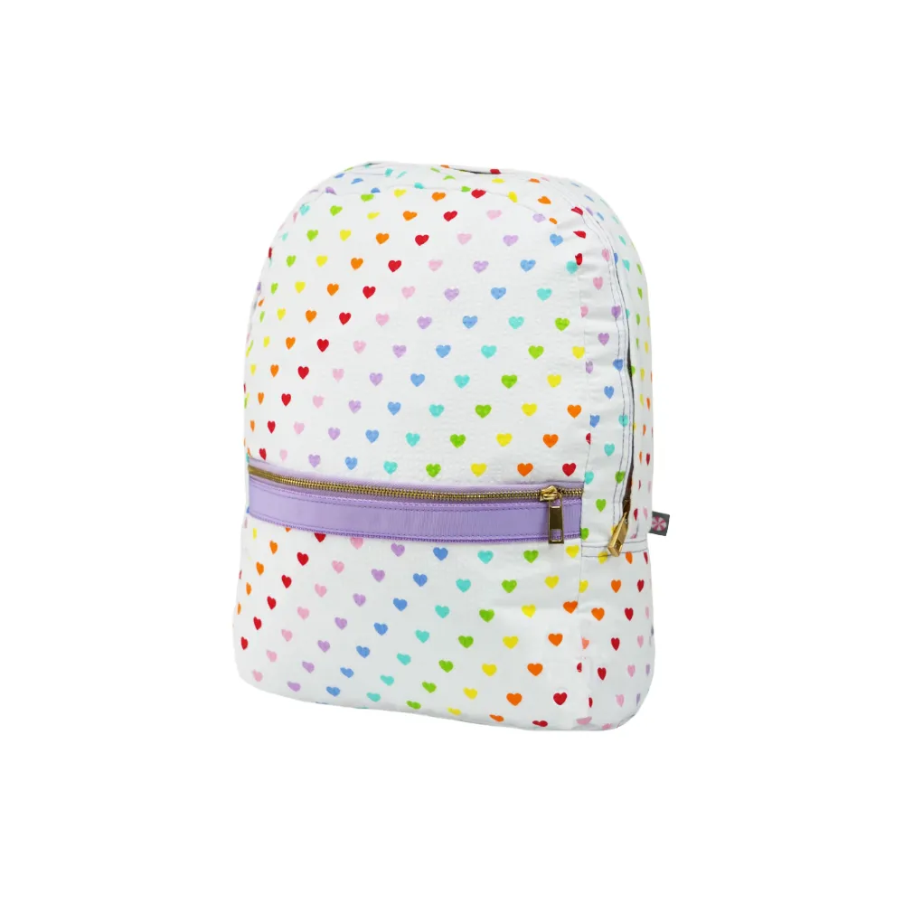 Tiny Hearts Seersucker Toddler Backpack