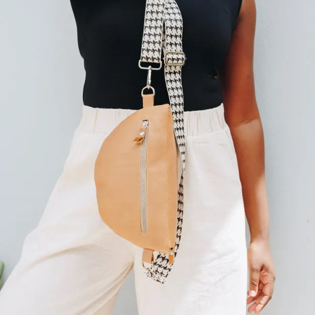 Toffee Leather Bum Bag (w Silver Fittings)