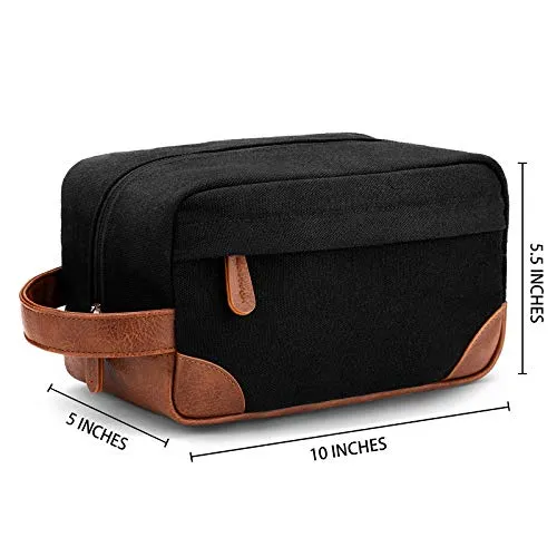 Toiletry Bag Hanging Dopp Kit for Men Water Resistant, Black