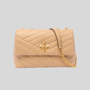 TORY BURCH Kira Small Chevron Convertible Shoulder Bag Desert Dune 90452