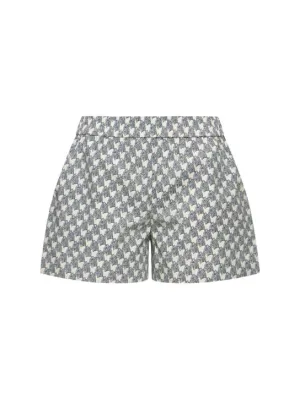 Tory Burch   Printed cotton poplin camp shorts 