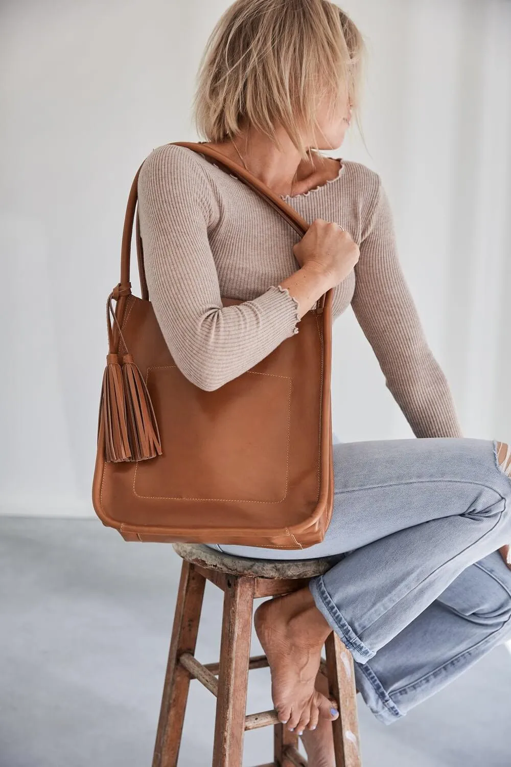 Trapeze Tote Bag Nougat