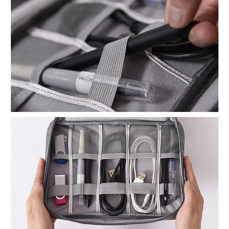 Travel Digital Cable Storage Power Organizer Bag Waterproof Accessories Case