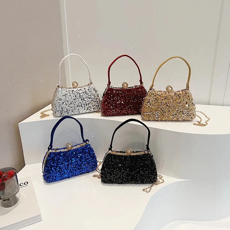 Trendy Sequin Top Handle Bag