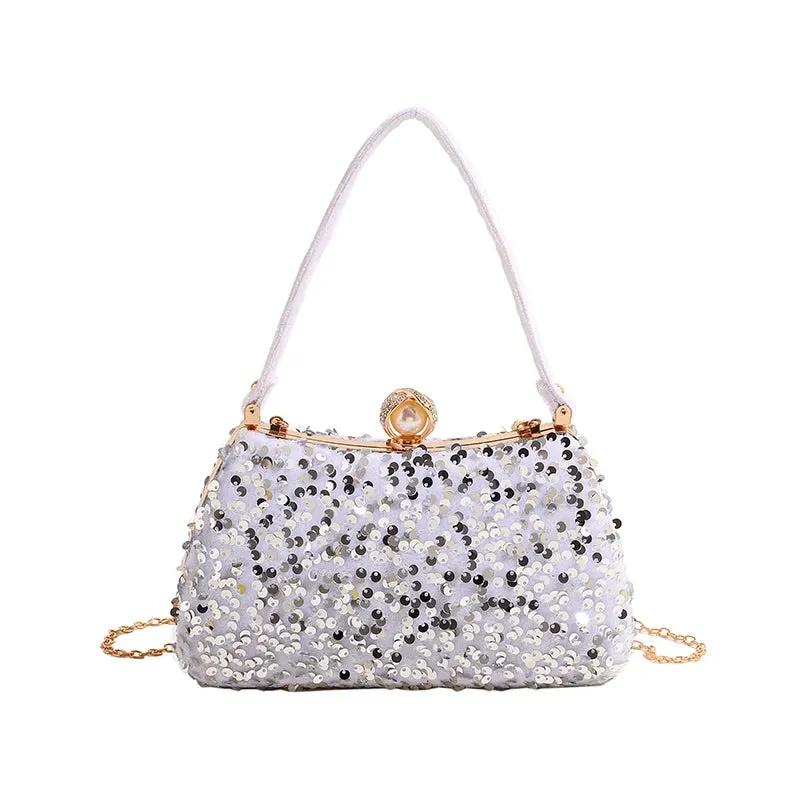 Trendy Sequin Top Handle Bag