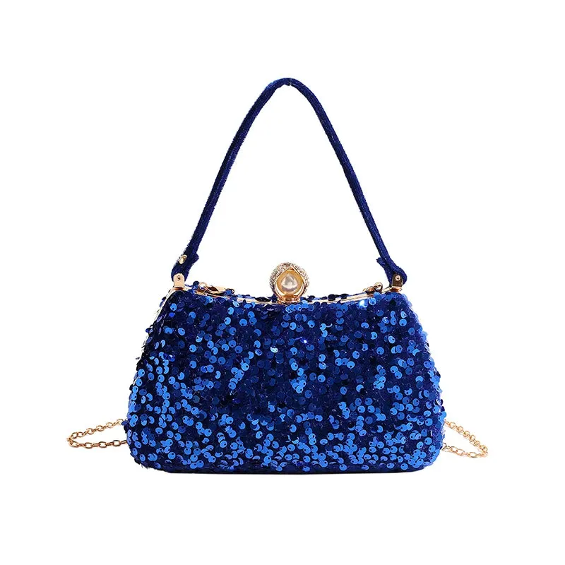 Trendy Sequin Top Handle Bag