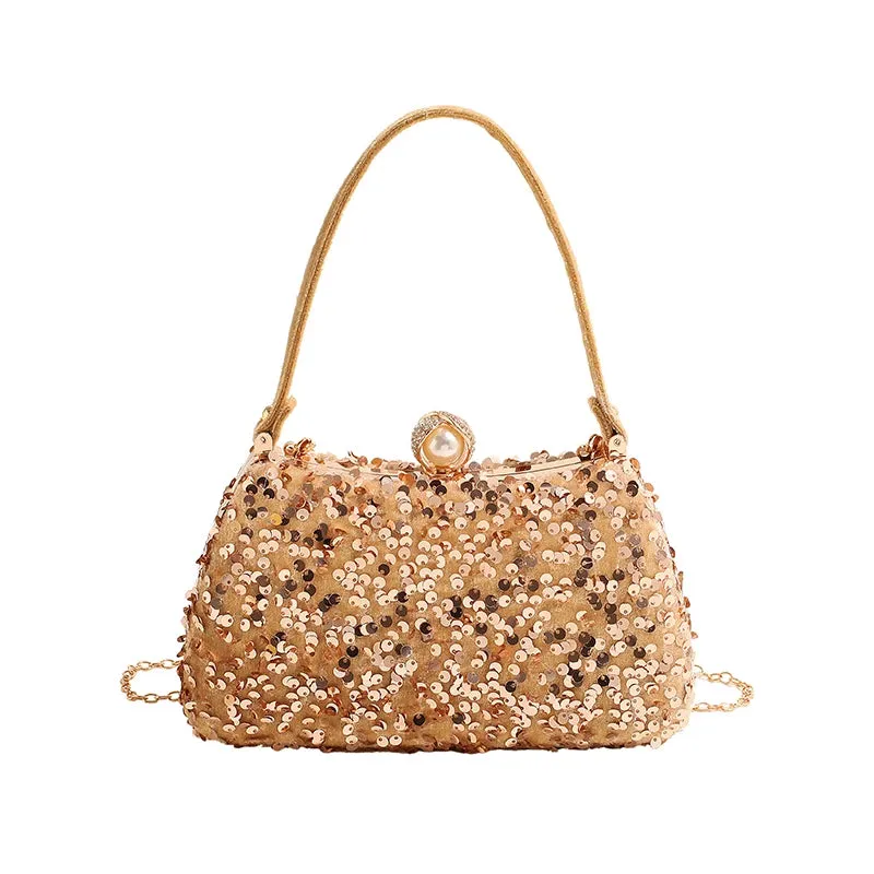 Trendy Sequin Top Handle Bag