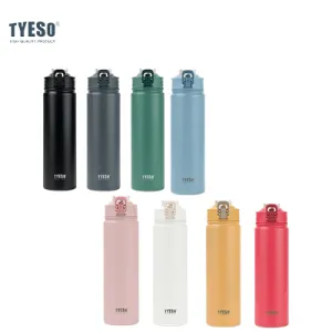 TYESO Wander Stainless Steel Sports Bottle With Straw 25oz