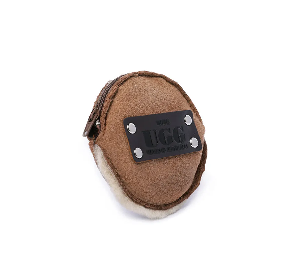 Urban UGG® Sheepskin Wool Fluffy Round Zip Purse