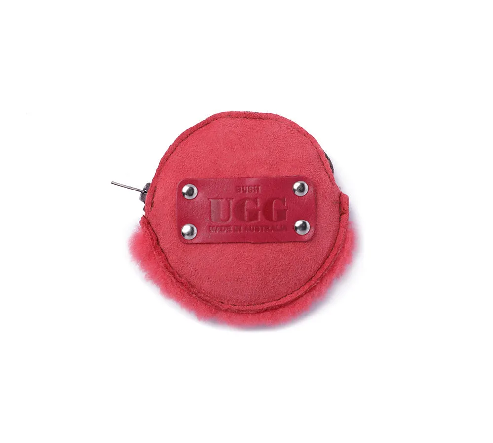 Urban UGG® Sheepskin Wool Fluffy Round Zip Purse