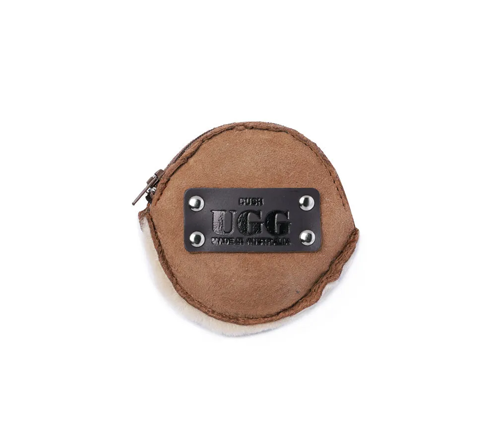 Urban UGG® Sheepskin Wool Fluffy Round Zip Purse