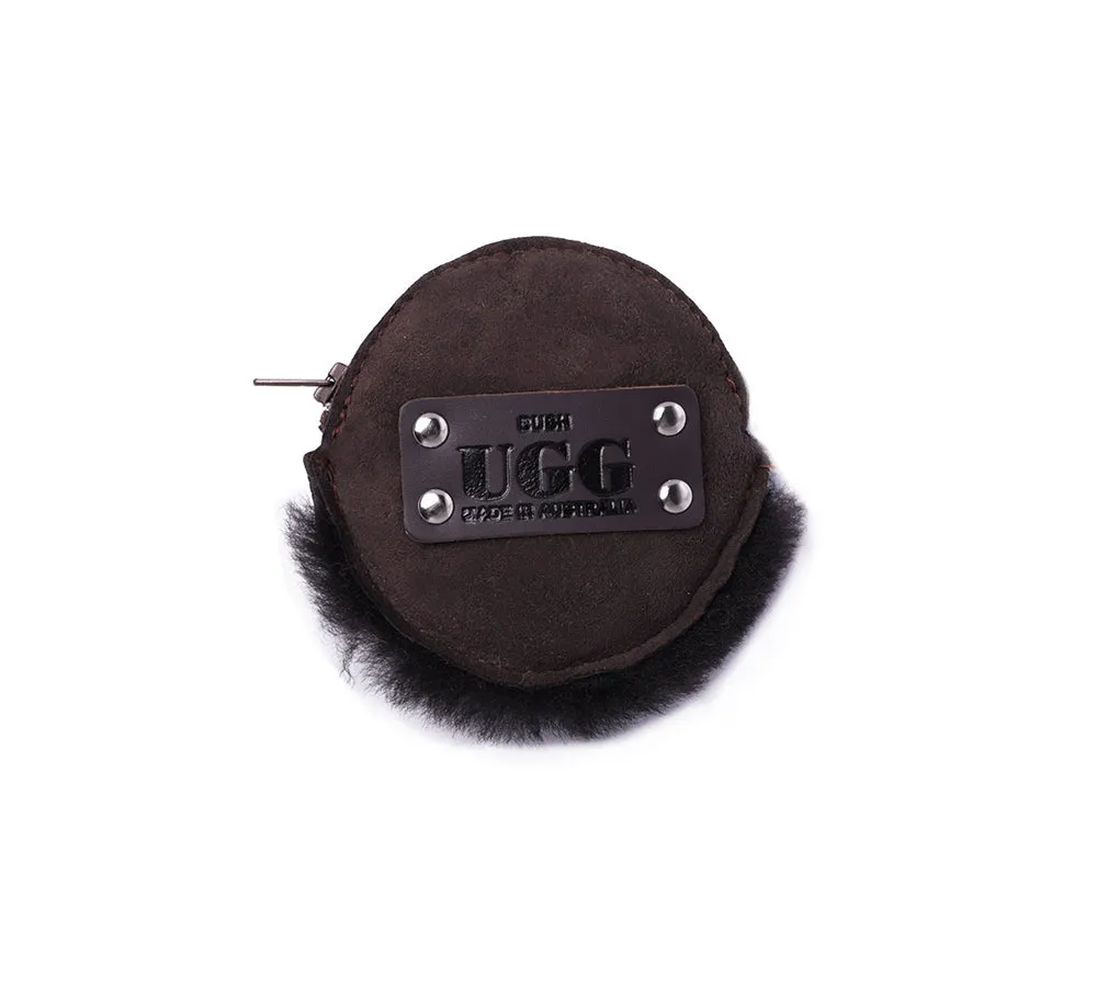 Urban UGG® Sheepskin Wool Fluffy Round Zip Purse