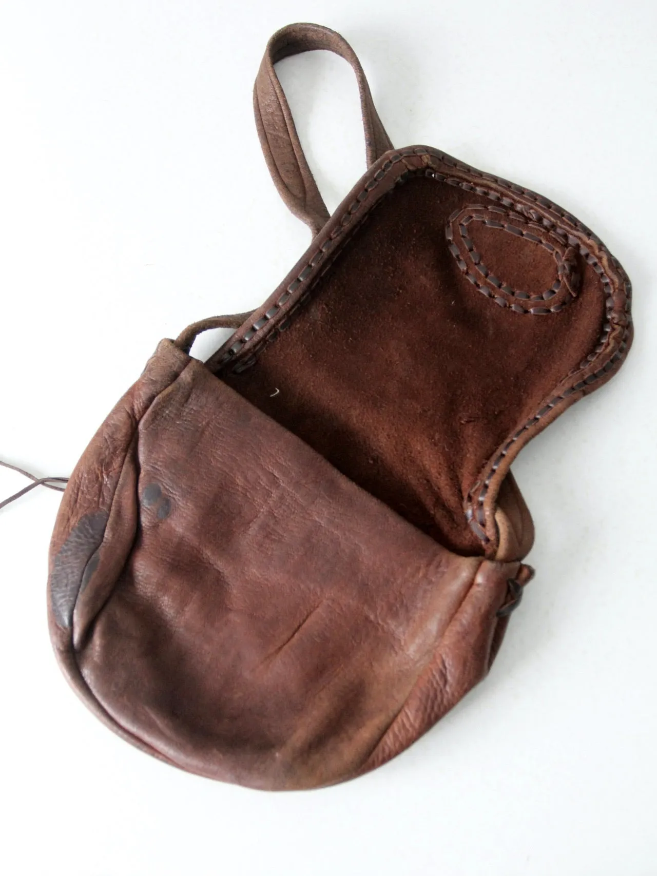 vintage boho hippie leather shoulder bag