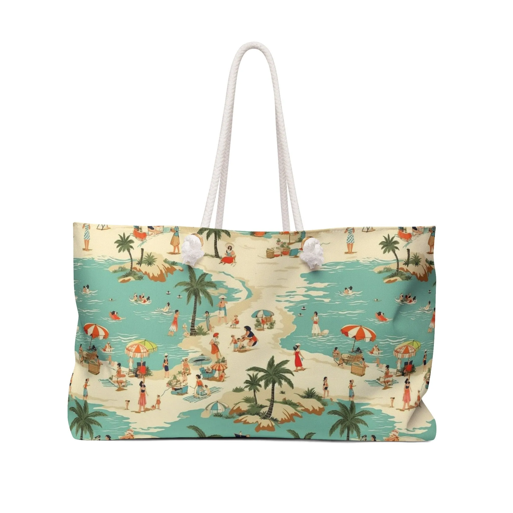 Vintage Design Canvas Weekender Tote Bag