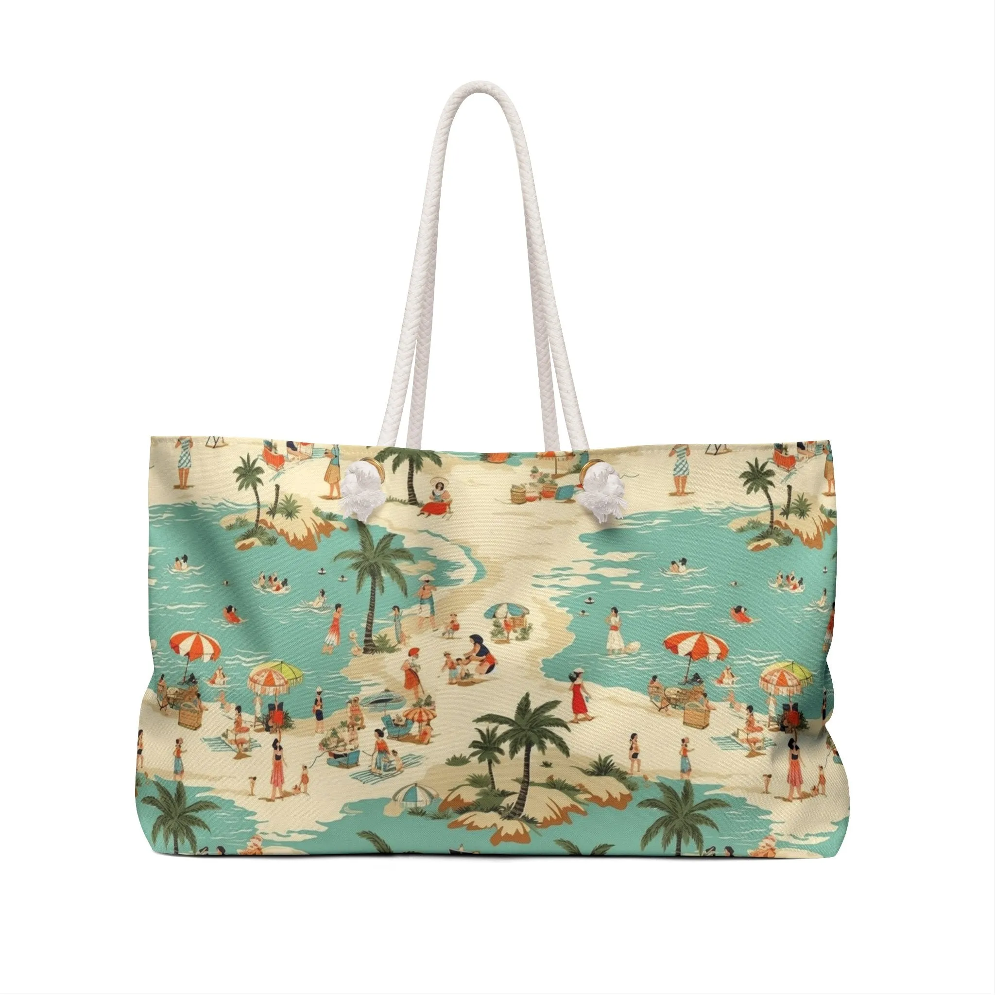 Vintage Design Canvas Weekender Tote Bag