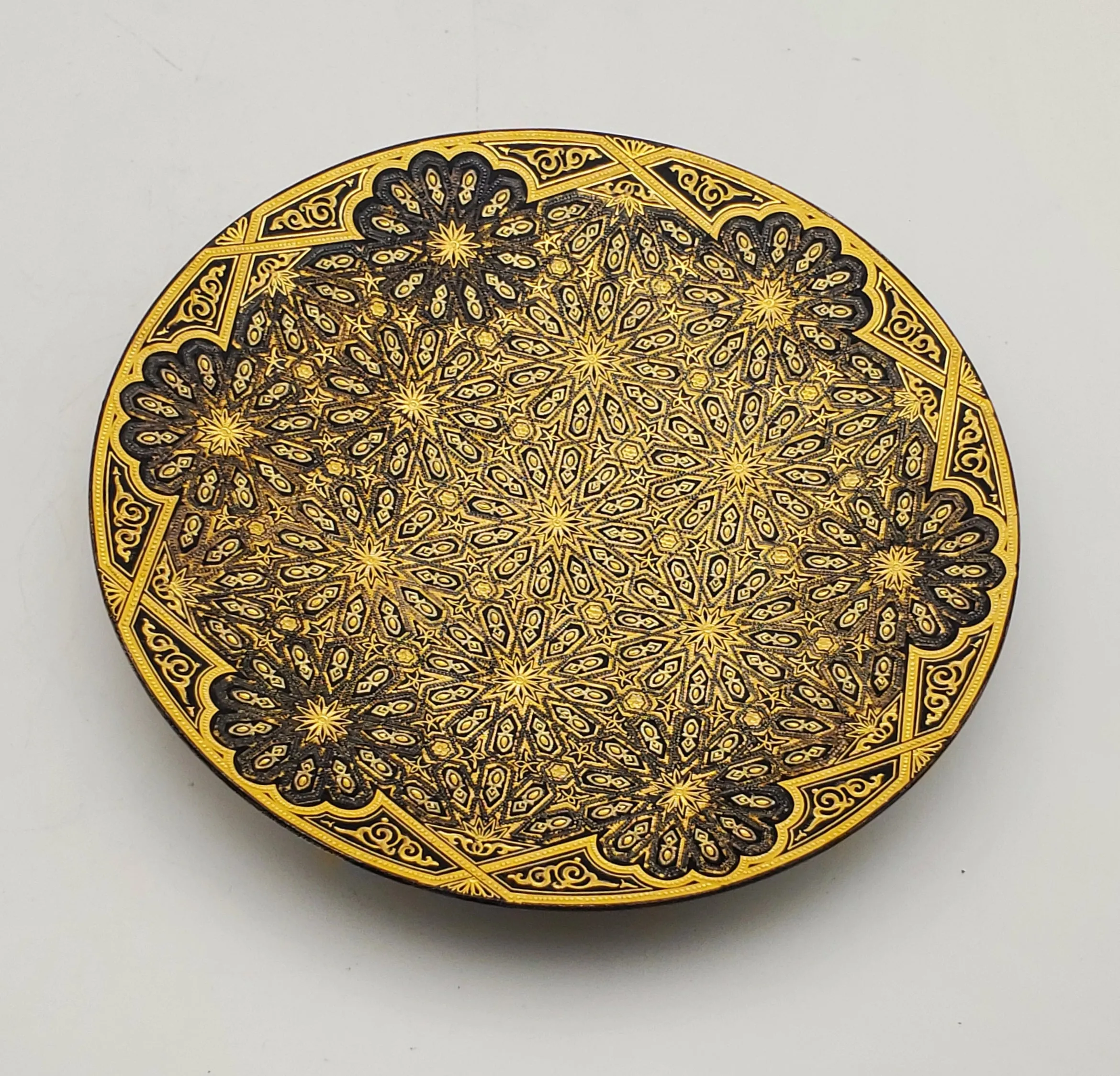 Vintage Metal Stunning Carved Designs Dish