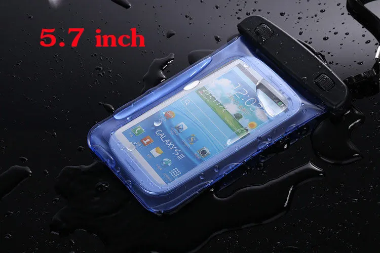 Waterproof Case 4.8 Inch For iPhone Water proof Bag 5.7 Inch for Samsung galaxy Note Underwater Pouch PVC cover Diving Case