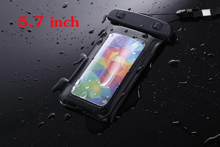 Waterproof Case 4.8 Inch For iPhone Water proof Bag 5.7 Inch for Samsung galaxy Note Underwater Pouch PVC cover Diving Case