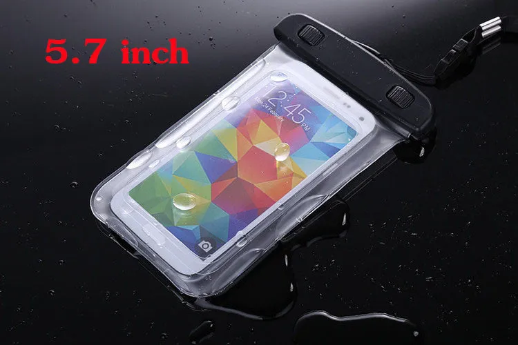 Waterproof Case 4.8 Inch For iPhone Water proof Bag 5.7 Inch for Samsung galaxy Note Underwater Pouch PVC cover Diving Case