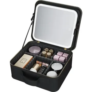 Wellcare Cosmetic Make Up Bag Case with Mirror LED Lights Portable